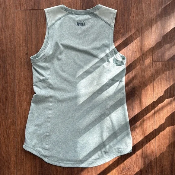 REI Screenline Tank XS Teal Breathable Lightweight Athleisure Summer Run Hike - Picture 5 of 7